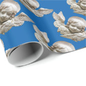 FLORENTINE RENAISSANCE ANGEL Blue Cadeaupapier (Rol Hoek)