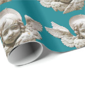 FLORENTINE RENAISSANCE ANGEL Blue Cadeaupapier (Rol Hoek)