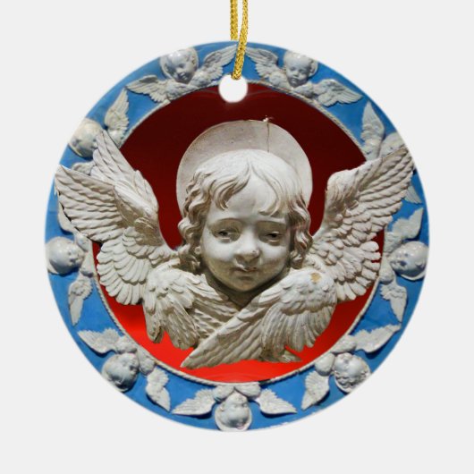 FLORENTINE RENAISSANCE ANGEL KERAMISCH ORNAMENT (Voorkant)