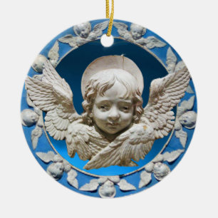 FLORENTINE RENAISSANCE ANGEL KERAMISCH ORNAMENT