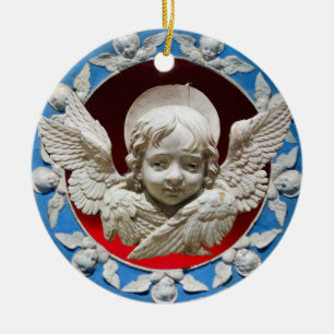 FLORENTINE RENAISSANCE ANGEL KERAMISCH ORNAMENT