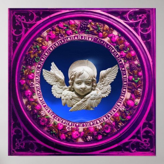 FLORENTINE RENAISSANCE ANGEL MET FLORAL CROWN POSTER (Voorkant)