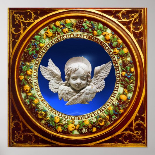 FLORENTINE RENAISSANCE ANGEL MET FLORAL CROWN POSTER (Voorkant)