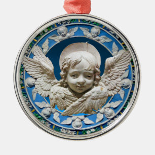 FLORENTINE RENAISSANCE ANGEL METALEN ORNAMENT