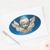 FLORENTINE RENAISSANCE ANGEL OVALE STICKER (Envelop)