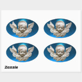 FLORENTINE RENAISSANCE ANGEL OVALE STICKER (Vel)