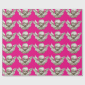 FLORENTINE RENAISSANCE ANGEL Pink Fuchsia Cadeaupapier (Vlak)