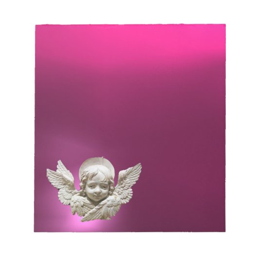 FLORENTINE RENAISSANCE ANGEL, Pink, Fuchsia Notitieblok (Voorkant)