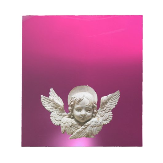 FLORENTINE RENAISSANCE ANGEL, Pink, Fuchsia, Paars Notitieblok (Voorkant)