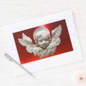 FLORENTINE RENAISSANCE ANGEL RECHTHOEKIGE STICKER (Envelop)