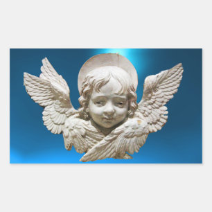 FLORENTINE RENAISSANCE ANGEL RECHTHOEKIGE STICKER