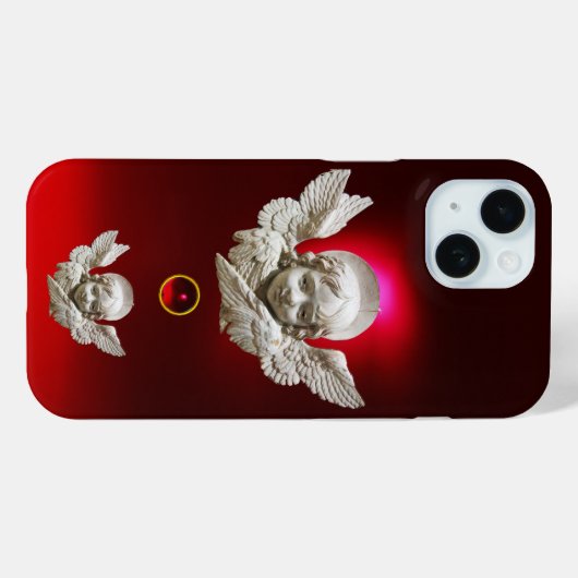 FLORENTINE RENAISSANCE ANGEL Red Ruby Gemstenen Case-Mate iPhone Case (Achterkant (horizontaal))