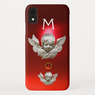 FLORENTINE RENAISSANCE ANGEL Red Ruby Monogram Case-Mate iPhone Case