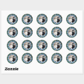FLORENTINE RENAISSANCE ANGELS BLUE FOTO TEMPLATE RONDE STICKER (Vel)