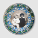 FLORENTINE RENAISSANCE ANGELS , FOTO TEMPLATE MAGNEET<br><div class="desc">Elegant klassieker,  levendige Renaissance fijne kunst,  meesterwerk uit de Bottega della Robbia ( Florence - Italië ) in witte,  blauwe,  groene,  bruine kleuren.Wingd-kerubs in blauwe hemel op een felgele,  groene decoratieve sierbloemen.</div>