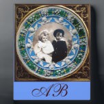 FLORENTINE RENAISSANCE ANGELS Fotosjabloon Fotoplaat<br><div class="desc">Elegant klassieker,  levendige Renaissance fijne kunst,  meesterwerk uit de Bottega della Robbia ( Florence - Italië ) in witte,  bruine,  blauwe kleuren.Wingd cherubs in blauwe hemel op een felgele,  groene decoratieve sierbloemen.</div>