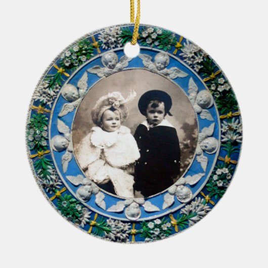 FLORENTINE RENAISSANCE ANGELS Fotosjabloon Keramisch Ornament (Voorkant)
