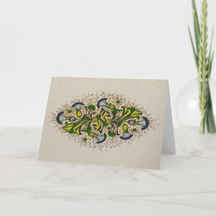 Florentine Renaissance Floral Painting Note Card Kaart