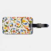 FLORENTINE RENAISSANCE FLORAL SWIRLS, FLOWERS BAGAGELABEL (Achterkant horizontaal)