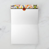 FLORENTINE RENAISSANCE FLORAL SWIRLS, FLOWERS BEDANKKAART (Binnen)