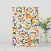 FLORENTINE RENAISSANCE FLORAL SWIRLS, FLOWERS BRIEFPAPIER (Staand voorkant)