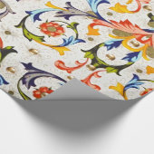 FLORENTINE RENAISSANCE FLORAL SWIRLS, FLOWERS CADEAUPAPIER (Hoek)