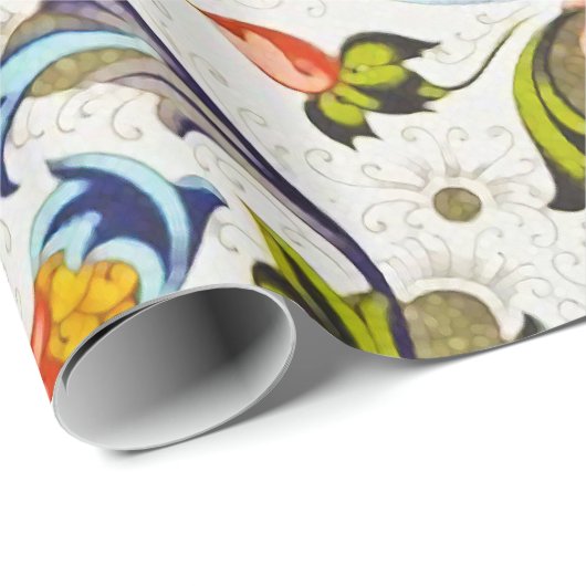FLORENTINE RENAISSANCE FLORAL SWIRLS, FLOWERS CADEAUPAPIER (Rol Hoek)