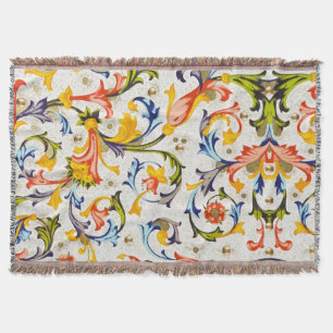 FLORENTINE RENAISSANCE FLORAL SWIRLS, FLOWERS DEKEN