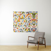 FLORENTINE RENAISSANCE FLORAL SWIRLS, FLOWERS WANDKLEED (In Situ (horizontaal))