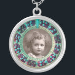FLORENTINE RENAISSANCE FLOWERS FOTO TEMPLATE ZILVER VERGULDEN KETTING<br><div class="desc">Elegant,  klassieker,  levendige Renaissance fijne kunst,  meesterwerk uit de Bottega della Robbia ( Florence - Italië ) in felbruin,  geel,  groen,  blauw,  kleuren.</div>