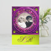 FLORENTINE RENAISSANCE FRUITS DAMASK MONOGRAM KAART (Staand voorkant)