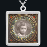 FLORENTINE RENAISSANCE FRUITS, FOTO TEMPLATE Ruby Zilver Vergulden Ketting<br><div class="desc">Elegant,  klassieker,  levendige Renaissance fijne kunst,  meesterwerk uit de Bottega della Robbia ( Florence - Italië ) in felbruin,  geel,  groen,  blauw,  kleuren.</div>