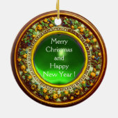 FLORENTINE RENAISSANCE FRUITS Fotosjabloon Keramisch Ornament (Achterkant)