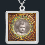 FLORENTINE RENAISSANCE FRUITS , FOTOTEMPLATE ZILVER VERGULDEN KETTING<br><div class="desc">Elegant,  klassieker,  levendige Renaissance fijne kunst,  meesterwerk uit de Bottega della Robbia ( Florence - Italië ) in felbruin,  geel,  groen,  kleuren.</div>