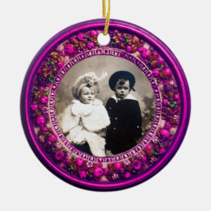 FLORENTINE RENAISSANCE FRUITS Photo Template Ruby Keramisch Ornament