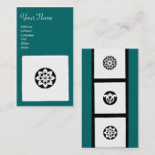 FLORENTINE RENAISSANCE HARMONY, blauw groen Visitekaartje (Voorkant / Achterkant)