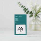 FLORENTINE RENAISSANCE HARMONY, blauw groen Visitekaartje (Staand voorkant)