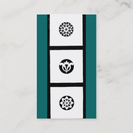 FLORENTINE RENAISSANCE HARMONY, blauw groen Visitekaartje (Achterkant)