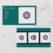 FLORENTINE RENAISSANCE HARMONY, blauw groen Visitekaartje (Voorkant / Achterkant)