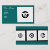 FLORENTINE RENAISSANCE HARMONY, blauw groen Visitekaartje (Voorkant / Achterkant)