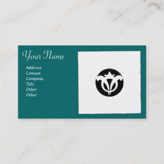 FLORENTINE RENAISSANCE HARMONY, blauw groen Visitekaartje (Voorkant)