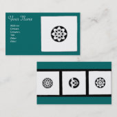 FLORENTINE RENAISSANCE HARMONY, blauw groen Visitekaartje (Voorkant / Achterkant)