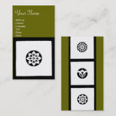 FLORENTINE RENAISSANCE HARMONY, groen Visitekaartje (Voorkant / Achterkant)