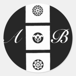 FLORENTINE RENAISSANCE HARMONY MONOGRAM RONDE STICKER