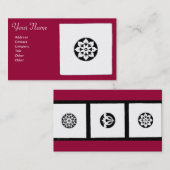 FLORENTINE RENAISSANCE HARMONY, rode fuchsie Visitekaartje (Voorkant / Achterkant)