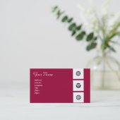 FLORENTINE RENAISSANCE HARMONY, rode fuchsie Visitekaartje (Staand voorkant)