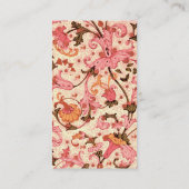 FLORENTINE RENAISSANCE PINK FLORAL SWIRLS, FLOWERS VISITEKAARTJE (Achterkant)
