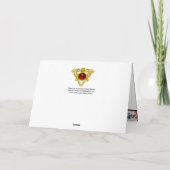 FLORENTINE RENAISSANCE RED FLORAL SWIRLS, FLOWERS BEDANKKAART (Achterkant)