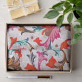 FLORENTINE RENAISSANCE RED FLORAL SWIRLS, FLOWERS TISSUEPAPIER (Geschenk)