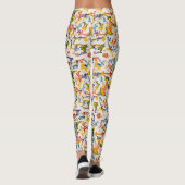 FLORENTINE RENAISSANCE YELLOW FLORAL SWIRL, FLOWER LEGGINGS (Achterkant)